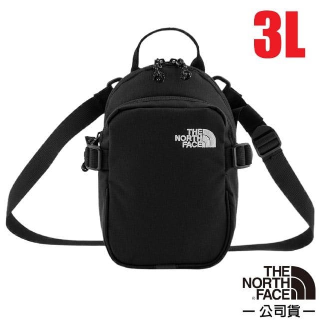 【The North Face】日用休閒隨身側背包3L.斜背包.單肩包.護照證件包袋/可調肩帶/8C6F-KX7 宇宙黑✿30E010